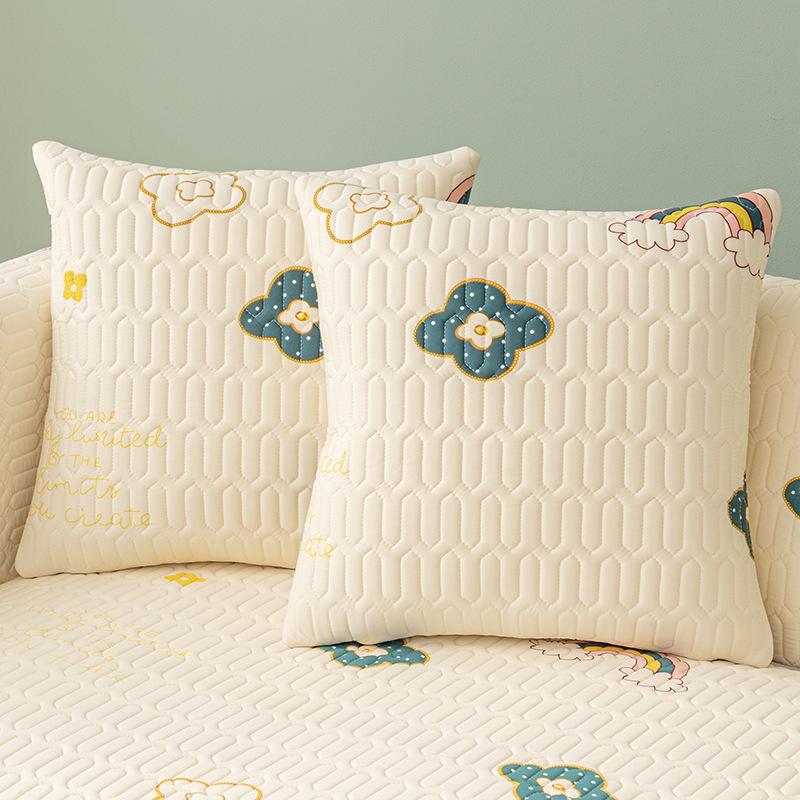 Latex Cool Silk Mat Sofa Cushion Summer Leather Non-slip Cushion Cover Cover Cloth Towel Universal for All Seasons