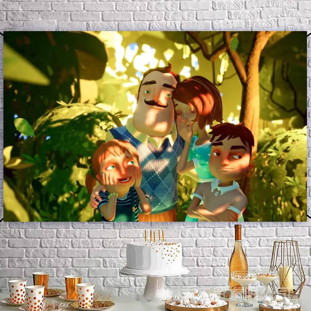 Spiel HELLO N-NEIGHBOR Fotografie Hintergründe Kindergeburtstag Foto Hintergrund Studio Porträts Fotowand Requisiten