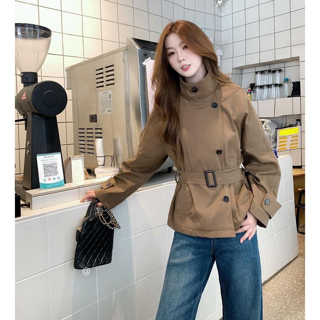 Autumn 2026 Korean design trench coat women's autumn new popular small belt versatile trench coat