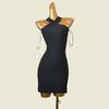 California Fashion Card Cross-Halterneck Bodycon Dress Fashion Wind Sexy Slim Thread Knitting Dress