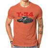 T-34 Tank Pattern Casual T-Shirts Russian USSR CCCP Style Streetwear Casual Short Sleeve Men's T-shirts