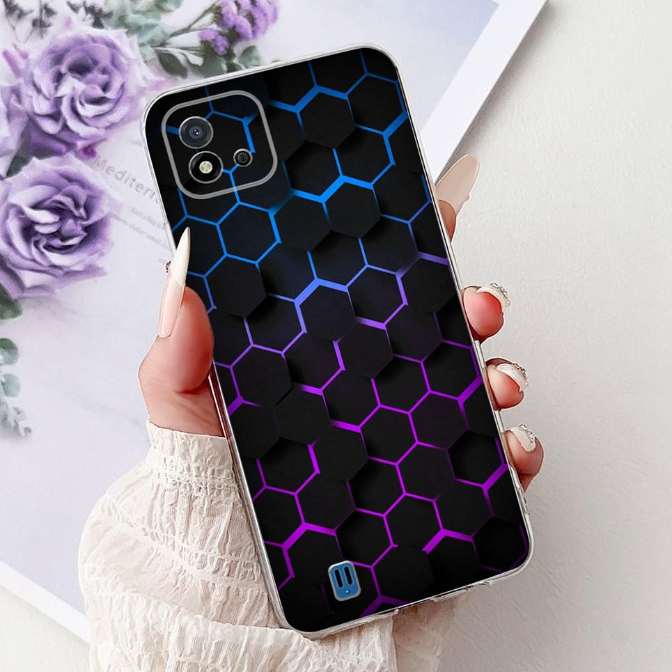Cool Style Tiger Dragon Pattern Phone Case For Realme C11 2021 2020 C12 C15 Clear Soft Silicone TPU Back Cover RMX3231 Coques