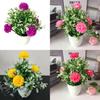 Artificial Hydrangea Plant With Plastic And Silk Flowers For Home Decor And Tabletop Display
