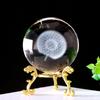 3D Laser-Engraved Crystal Ball: Galaxy Rose & Little Prince Gift