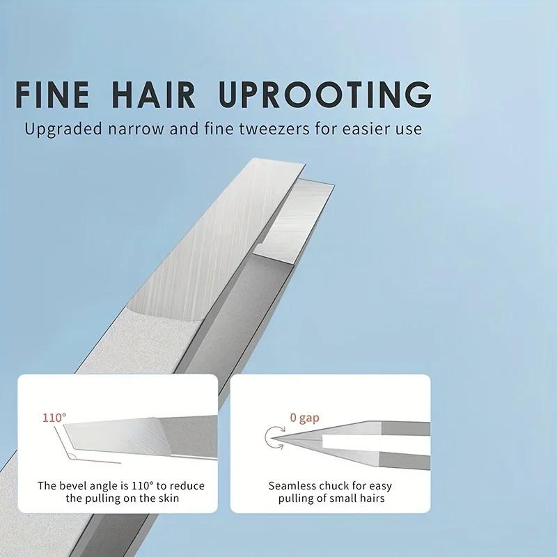 Hot selling stainless steel eyebrow repair clip eyebrow repair tool, high-precision tweezers, hair clip, flat mouth clip