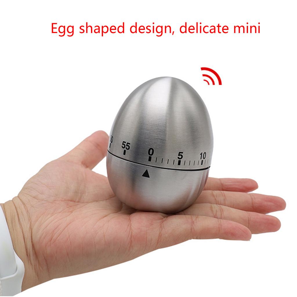 Egg Shape 60 Minutes Timer Metal Easy Operated Kitchen Timer Cooking Baking Helper Kitchen Tool Home Decorations