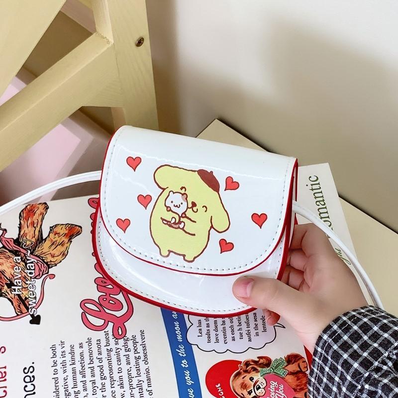 My Melody Pompompurin Cinnamoroll Kids Cartoon Animal Mini Purse With Pu Material For Daily Use
