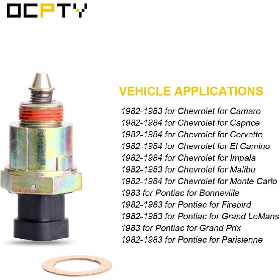 OCPTY Fuel Injection Idle Air Control Valve 2H1054 17078832 AC101 for 82-83 for Chevrolet Camaro, 1982-1984 for Chevrolet Caprice, 82-83 for Pontiac,