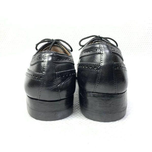 Vintage ALDEN Size 10.5A C 27.5 28.0cm Wingtip Dress Shoes Black(USED)