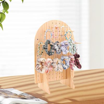 Holz Lochwand Ausstellungsständer Schmuckständer Platzsparend Schlüsselanhänger Halter Organizer für Arbeitsplatte