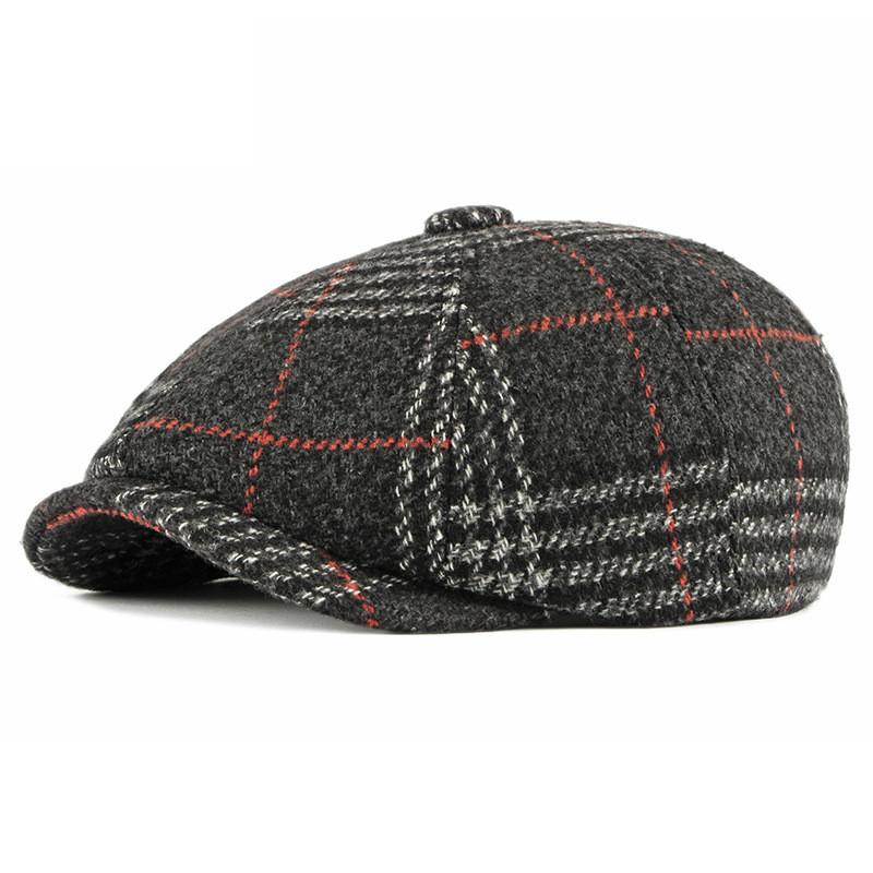 Wool Blend Octagon Hat For Men Women With Adjustable Fit For Winter Outdoor Casual Wear