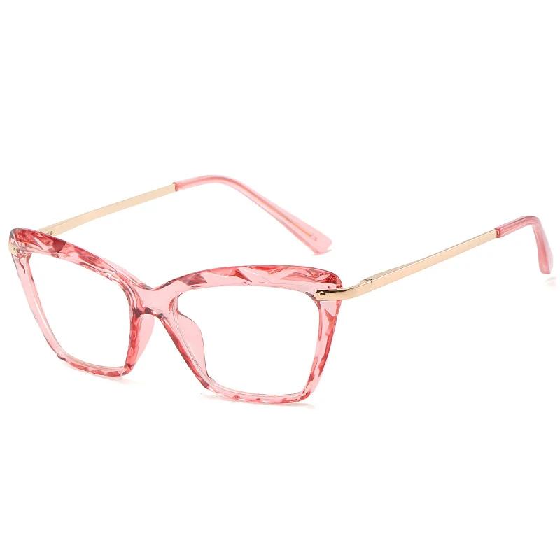 Retro Anti Blue Women Clear Eyeglasses Cat Eye Glasses Frame Women Men Alloy Resting Lense Optical Spectacle Eyeglass