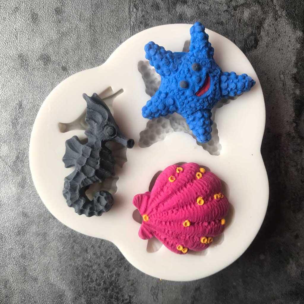 

Морские коньки/ракушки/тарфиш для украшения торта из помадки