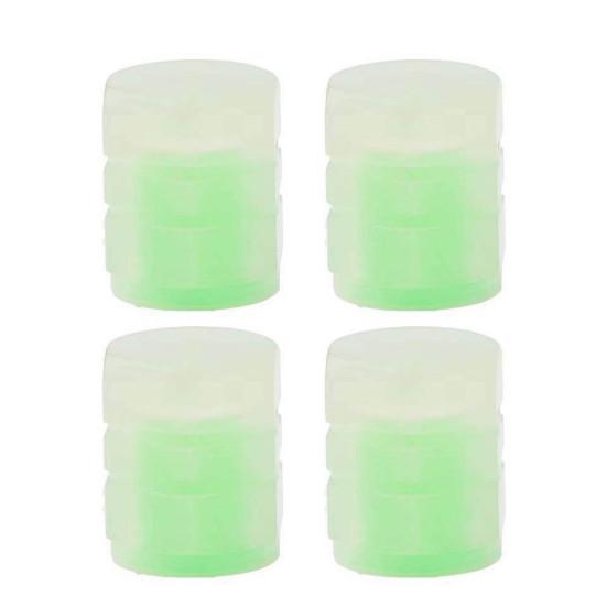 Glow In The Dark Tire Valve Caps Universal Tire Valve Stem Covers for Car Truck SUV Motorcycle Night Safety Lights Dustproof Tire Accessories