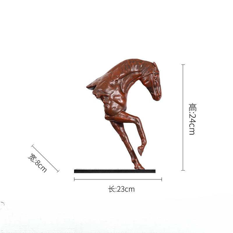 Resin Handicrafts Simulation Animal Sculpture Half-length Horse Figurine Running Horse Home Decoration Accessories