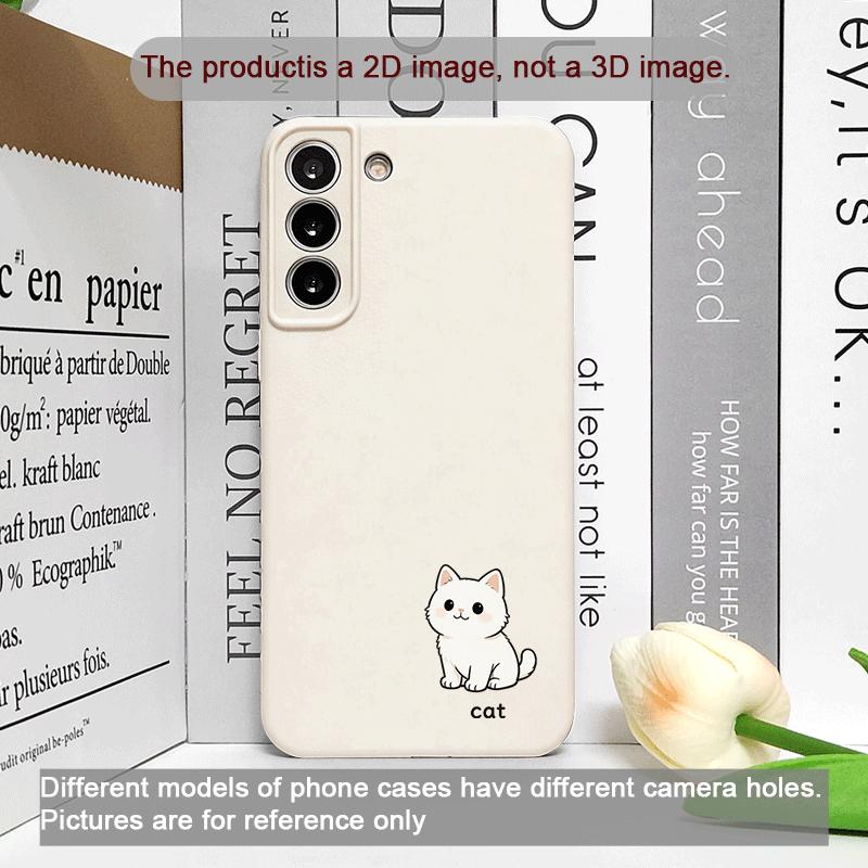 Stylish Cartoon Animal Cat Dog Couple Printed Phone Case for Samsung Galaxy A56 A14 A55 A16 A54 A36 A53 A52 A51 A57 Soft Covers