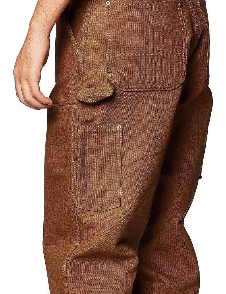 Carhartt Duck Utility Work Dungaree Size US 34W x Black Men's Double-Front Pants, B01, Size 30L, Color
