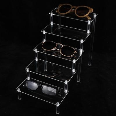 Multifunctional Acrylic Sun Glasses Display Shelf Multi Layers Durable Eyeglasses Stand Clear Collectibles Display Holder