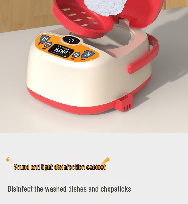 Mini Kitchen Playset for Girls: Dishwasher, Table, Sink & Fruit Toys for Ages 2-3