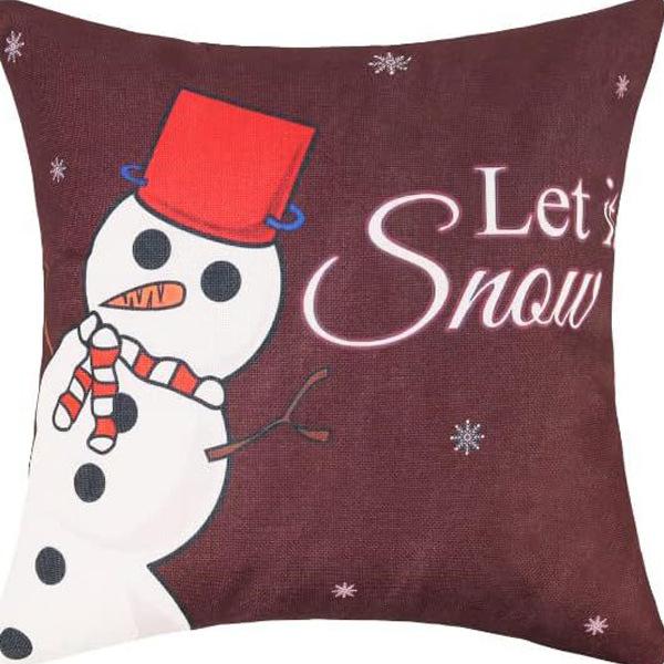 Pillow Case Home Decoration Snowman New Cartoon Christmas Sofa Yama Print Pillow Nordic Style Home