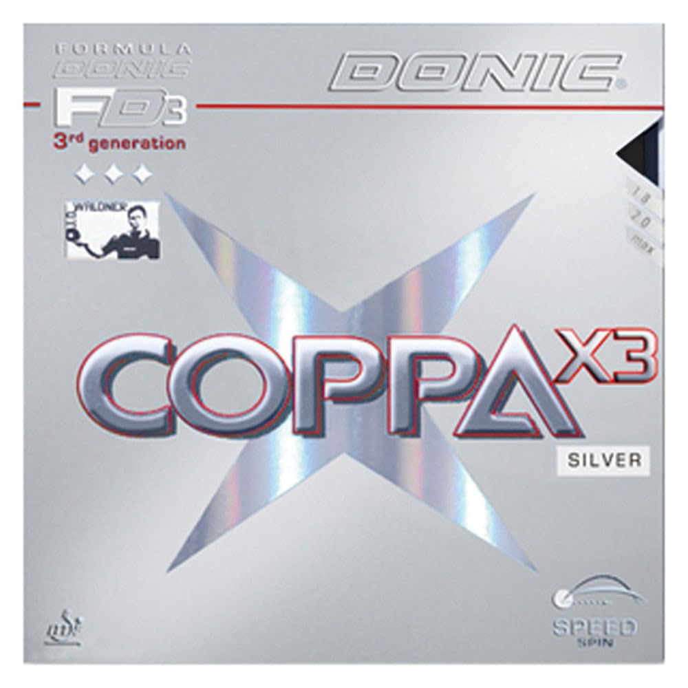 

DONIC Coppa X3 Накладка для настольного тенниса Мягкая MAX AL054, Черная, чёрный