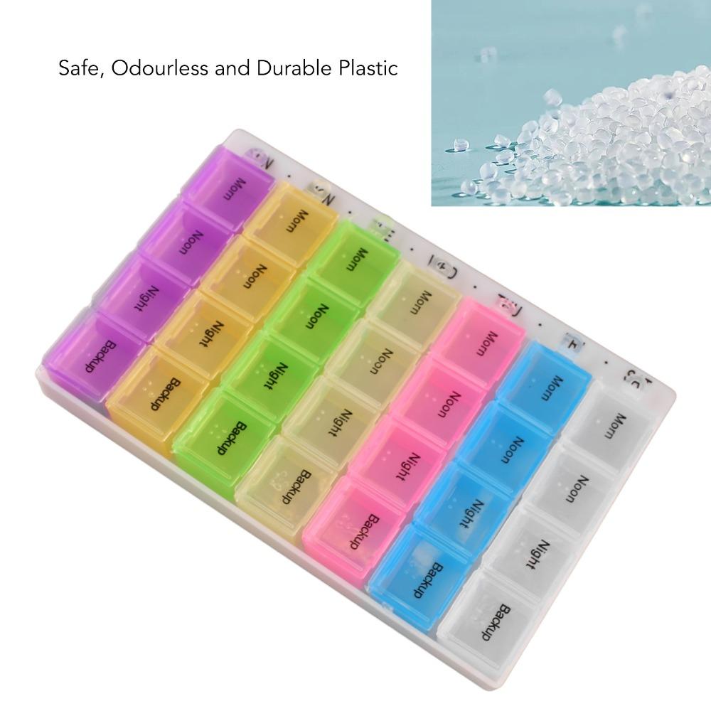 8pcs Assorted Colors Medicine Organizer Box 28 Compartments Daily Medication Organizer  Home Storage