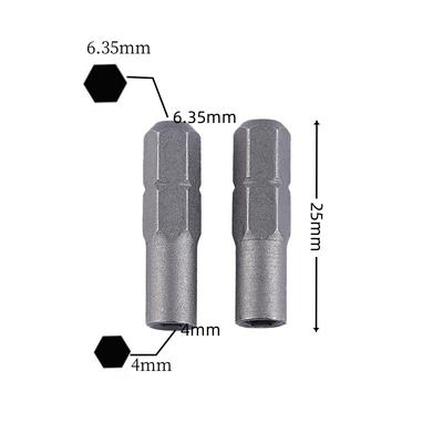 1pc 6.35mm 1/4" Insert Bit Adapter To System 4mm Hex Shank Electric Screwdriver Tool Micro Bit Socket Adaptor Holder