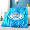 Manchester City FC Pattern Blanket for Home Decoration, Bed, Sofa, Car Travel, Camping, Suitable for All Seasons, Birthday Christmas Gift