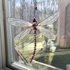 Creative Window Hanging Decorations Christmas Gift Wind Chimes Dragonfly Wings Metal Ornaments Crystal Pendant