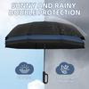 W pełni automatyczny składany parasol podróżny z uchwytem haczykowym, osłoną przeciwsłoneczną i ochroną UV, wodoodporny, z zapięciem na kółko