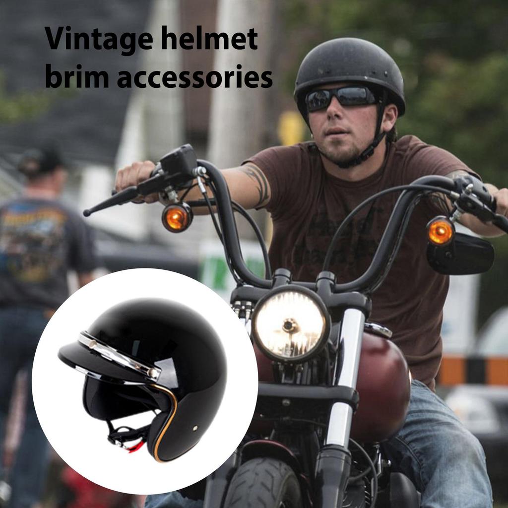 Motorcycle Hats Visor Shield UV Protection Helmets Sun Visor Easy Install Vintage Style Helmets Accessories for Motocross Half