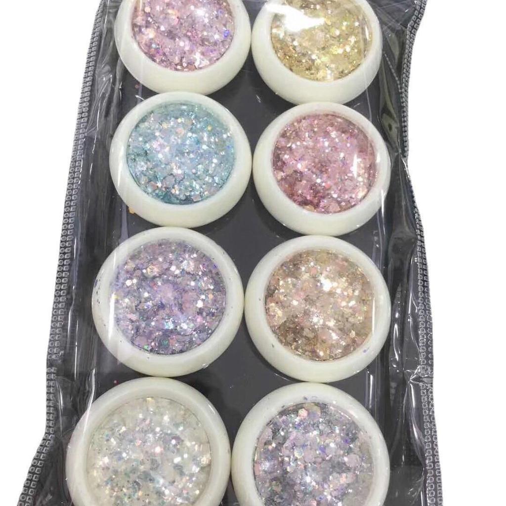 Iridescent Nail Art and Eyeshadow Glitter Sequins