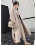 2025 Autumn/Winter Korean Style Slimming Plus Size Mid-Length Wool Coat
