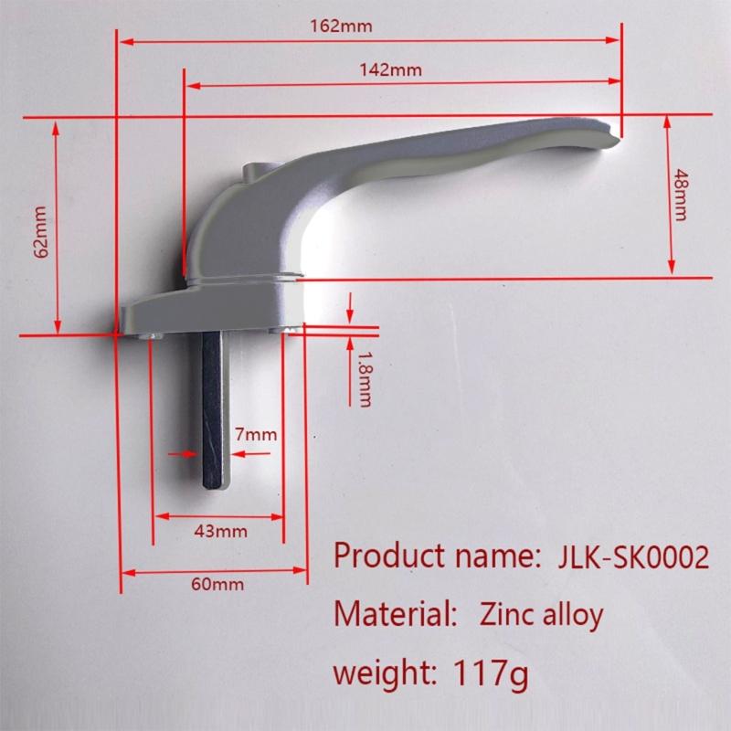 Stainless Steel Lockable Window Handles With Key & Screws AntiTheft Window Grip Lock Balcony Door Handle Enduring