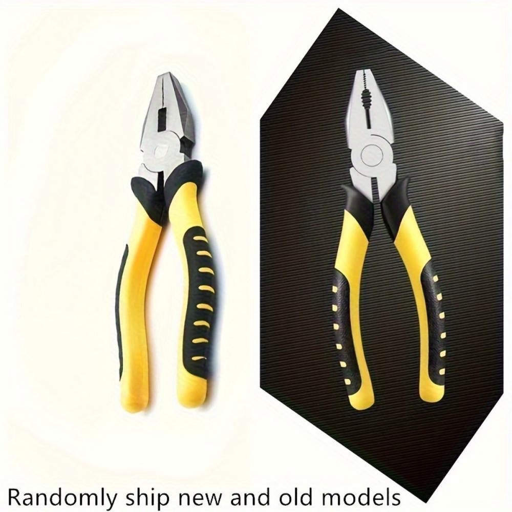 3-Piece Industrial Grade Steel Pliers Set, Electrician Special Wire Cutting Diagonal, Multifunctional Needle-Nose Hand Tools Kit