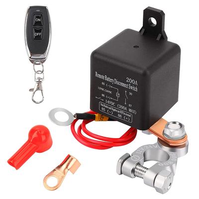 12V 200A Battery Switch Relay Car Battery Disconnect Shut Off Isolator Switch Anti-Theft Battery Kill Switch for Car Boat RV