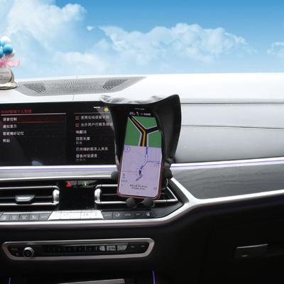Mobile Phone Sunshade Rain Sun Protection for Phone Stand Silver-Plated Fabric Easy Install Car Phone Holder Umbrella UV Heat