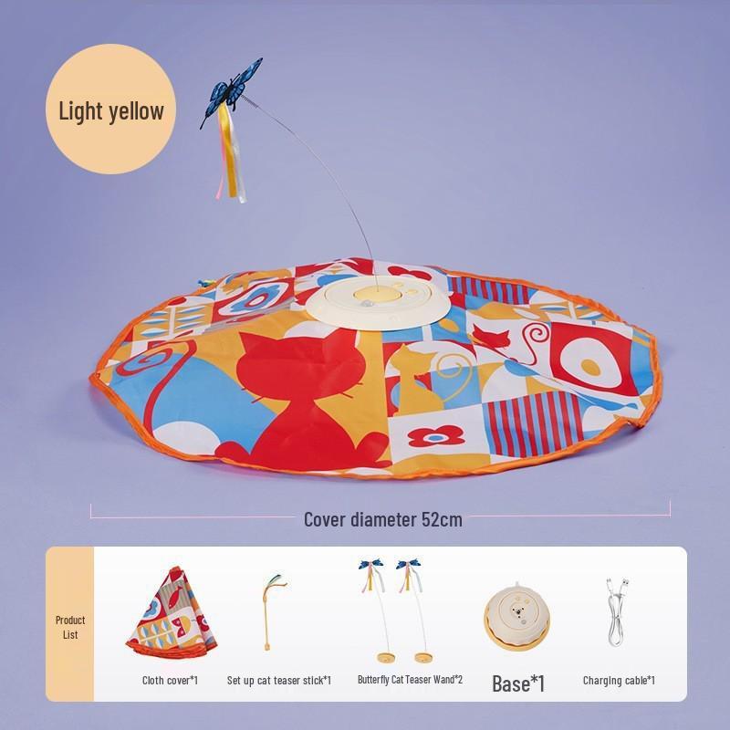 Interactive Cat Teaser: Self-Entertainment Hiding Turntable Toy