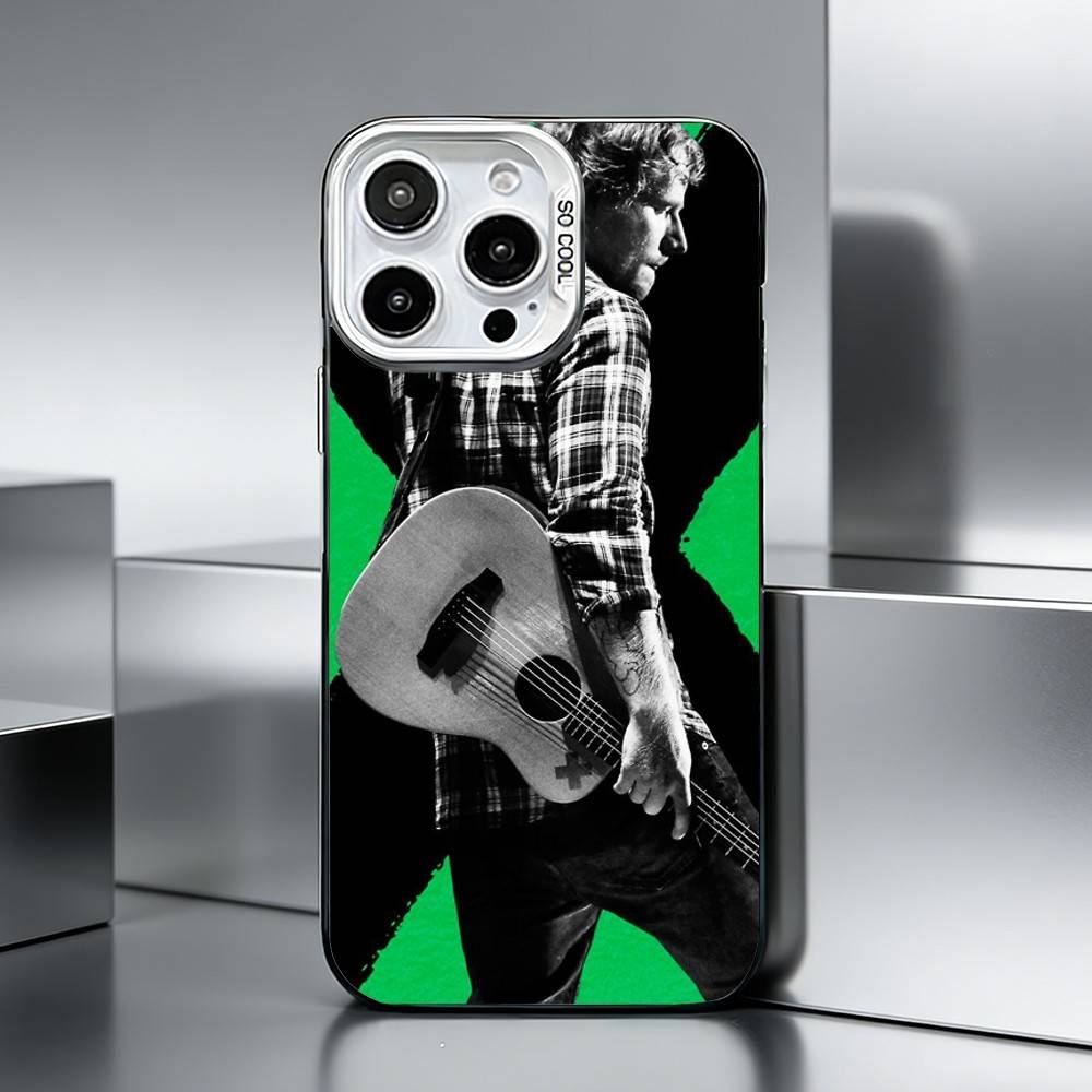 S-Singer E-Ed Sheeran Phone Case For iPhone 17,16,15,14,13,12,11 Plus,Pro Max,XS,Colored silver phone case