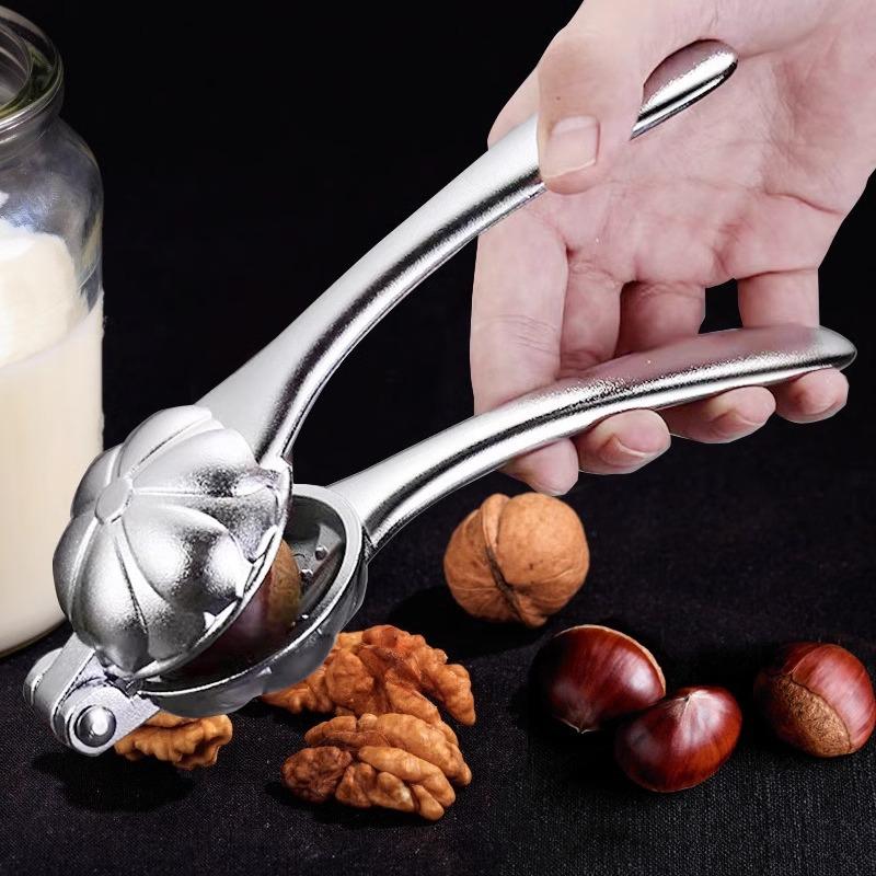 Stainless Steel Chestnut Cracker - Heavy Duty Nut Shell Opener Pliers for Walnuts Hazelnuts Peeling Household Kitchen Tool