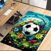 Soccer Printed Carpet, for Office Chair Living Room Bedroom Kitchen Room Decor Gifts.