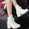 Women Platform Sneakers Luxury Brand Women Boots Fashion Outdoor Skateboard Shoes Women High Top Canvas Sneaker Plus Size 36-42