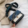 Korean Style Frosted Fabric Color Block Shoulder Bag - Autumn/Winter Fashion