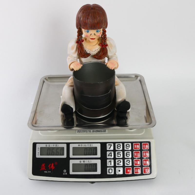 Halloween Decorations Home Drama Show Resin Ornament Thriller Popcorn Girl Popcorn Bucket Snack Storage Bin Home Decor