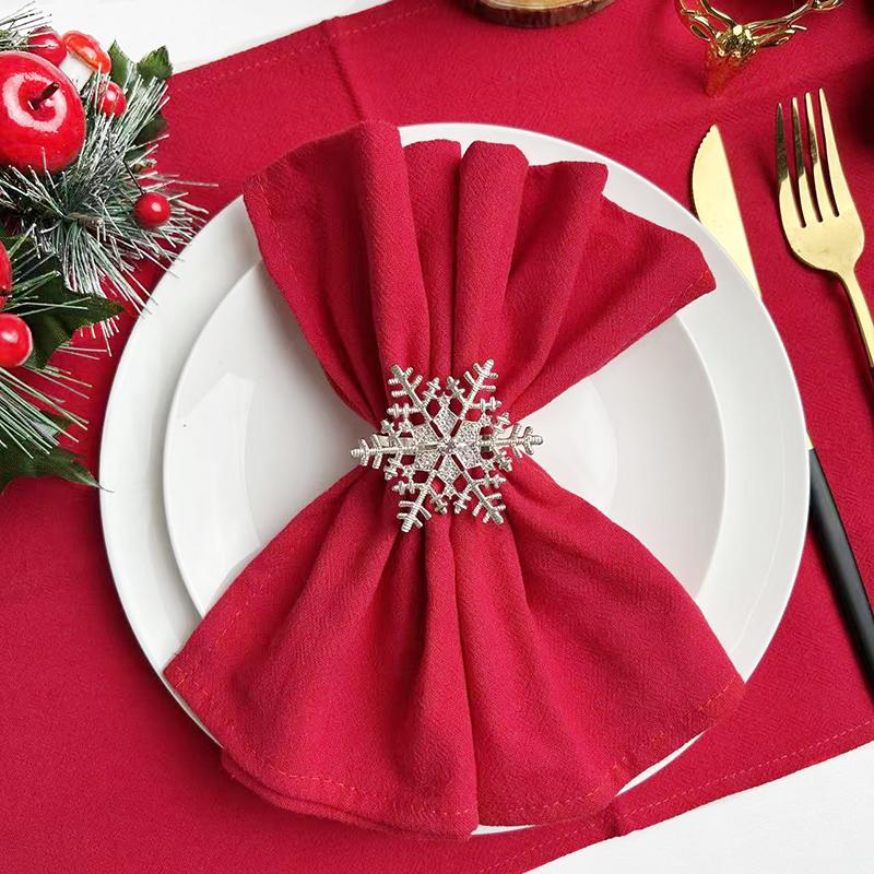 10PCS 30X45CM 100% Cotton Cloth Napkins  Napkin Reusable Weddings Party Baby Shower Christmas Table Decor Retro Napkins Reusable