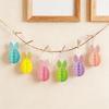 6Pcs Easter Party Decoration Set With Hanging Rabbit Fashion Spring Party Decors For Family Gathering School Event