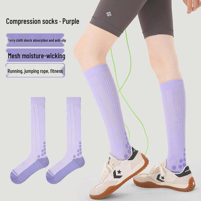 Women s Low Pressure Calf Compression Socks for Running, Cycling, Pilates, Fitness, and Yoga