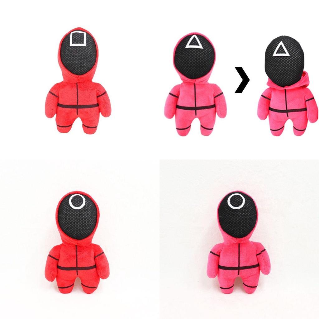Red Game Squid Guard Worker Staff Plush Toys Front Man 001 456 218 Stuffed Doll