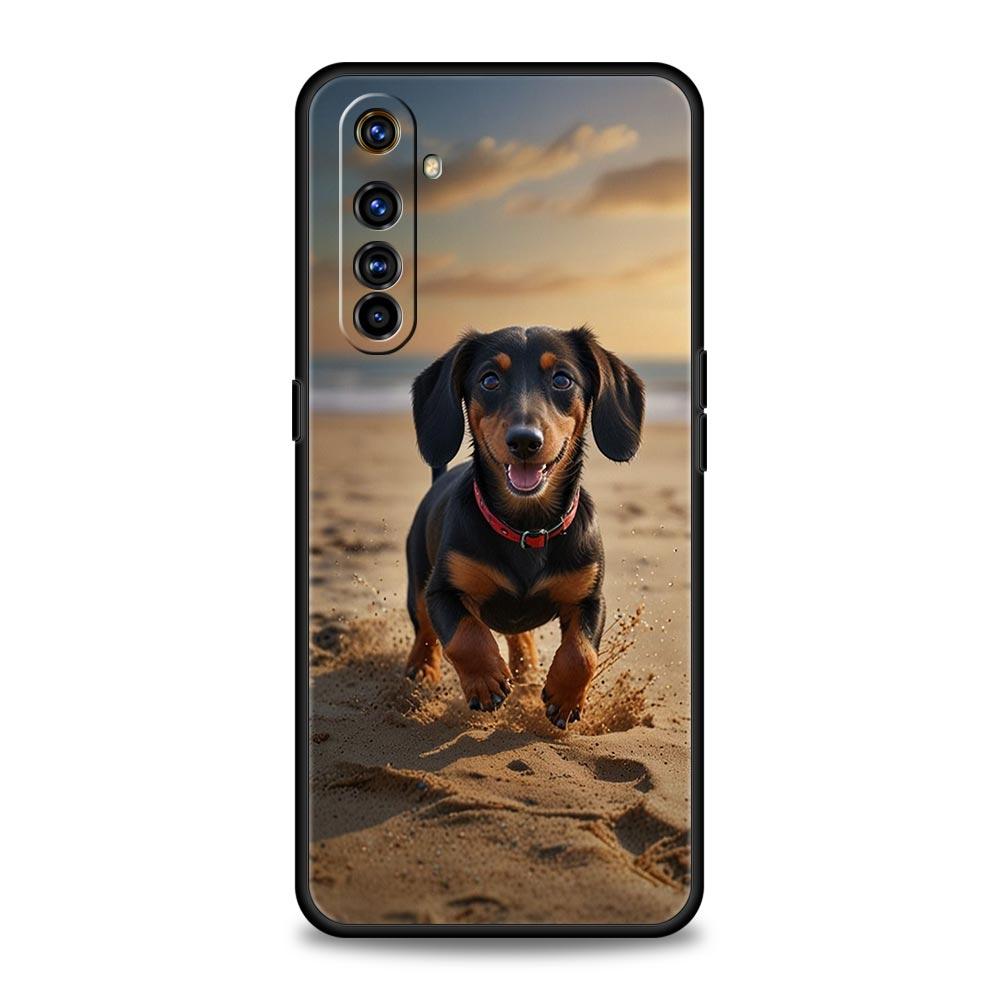 Dachshund Silhouette Dog cute Case For Realme 12 11 10 9 8 5G 7 6 GT5 GT3 GT2 Pro C21 C25 C35 For Realme GT Neo 2 3 3T 5 Cover
