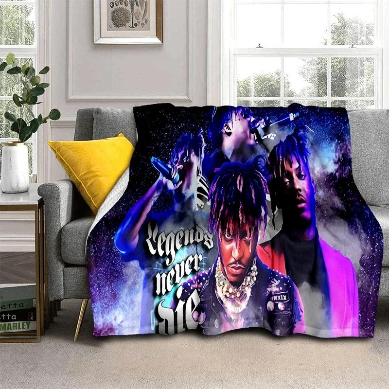 HD Juice WRLD  D Legend Rapper Star Soft Plush Blanket Flannel Throw for Living Room Bedroom Picnic Bed Sofa Cover 40x50in